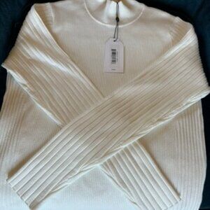 Universal Standard Mockneck Sweater in Cream (size S)